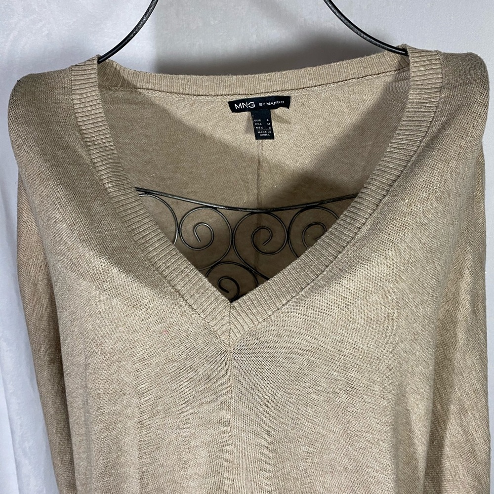 MNG light brown sweater with sparkles size M - Picture 3 of 8